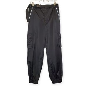 NWT Forever 21 Black Rain Utility Joggers Pants